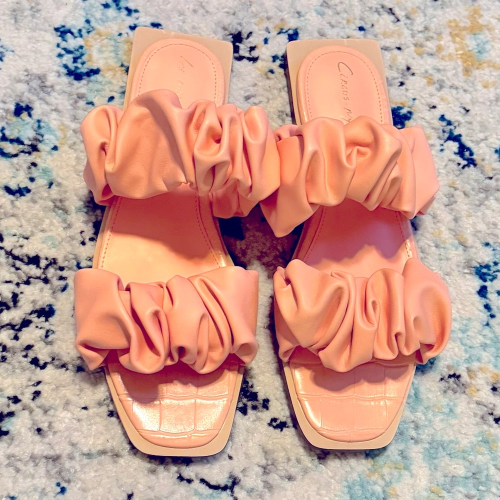 Circus NY by Sam Elderman Iggy Slide Sandal NWOT Size 8.5, Peach color